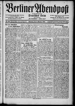Berliner Abendpost vom 05.10.1909