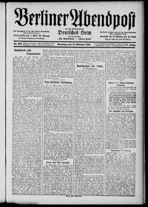 Berliner Abendpost vom 12.10.1909