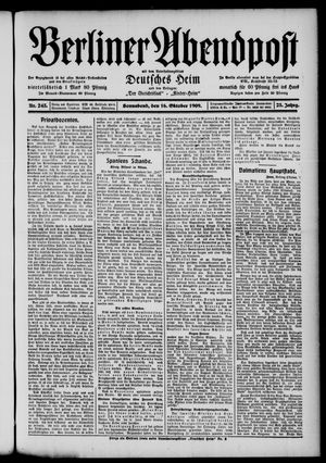 Berliner Abendpost vom 16.10.1909