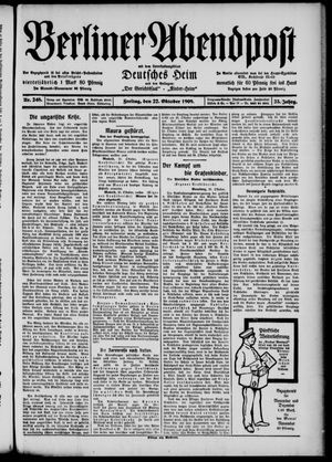 Berliner Abendpost vom 22.10.1909