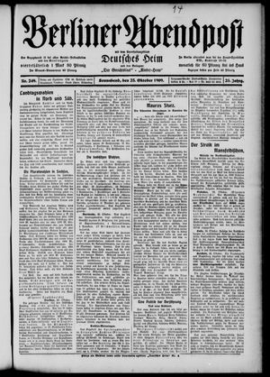 Berliner Abendpost vom 23.10.1909