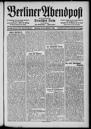 Berliner Abendpost vom 24.10.1909