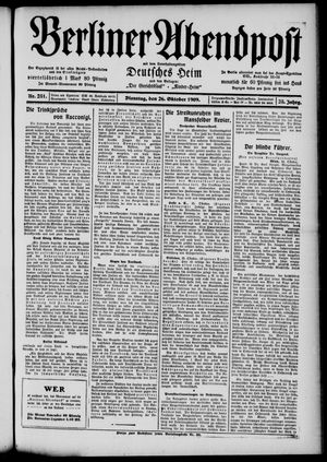 Berliner Abendpost vom 26.10.1909