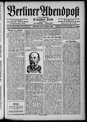 Berliner Abendpost vom 27.10.1909