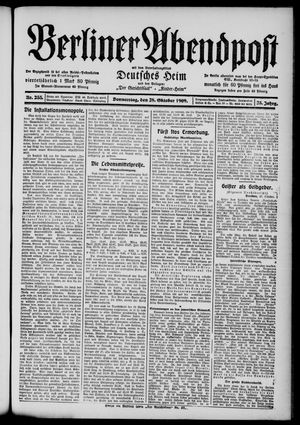 Berliner Abendpost vom 28.10.1909
