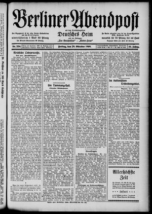 Berliner Abendpost vom 29.10.1909