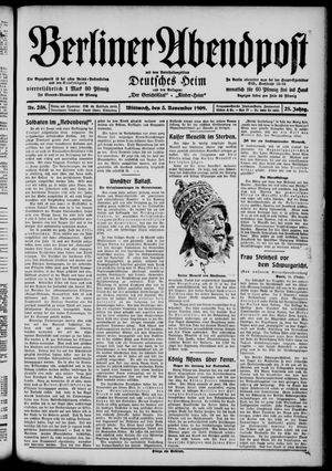 Berliner Abendpost on Nov 3, 1909