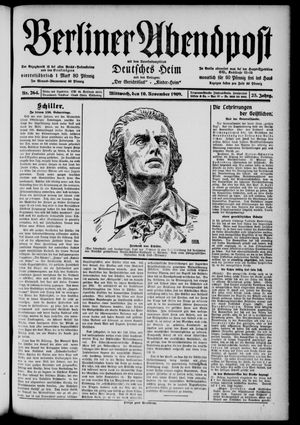 Berliner Abendpost vom 10.11.1909