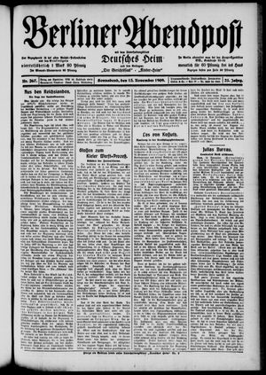 Berliner Abendpost vom 13.11.1909