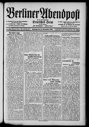 Berliner Abendpost vom 14.11.1909