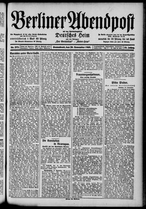 Berliner Abendpost vom 20.11.1909