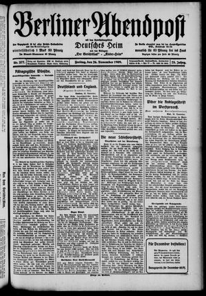 Berliner Abendpost vom 26.11.1909