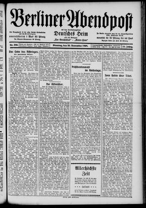 Berliner Abendpost vom 30.11.1909