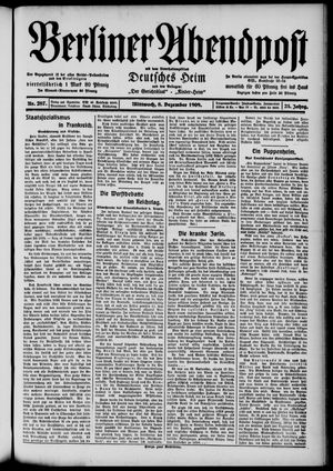 Berliner Abendpost vom 08.12.1909