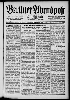 Berliner Abendpost vom 11.12.1909