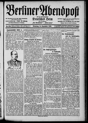 Berliner Abendpost vom 14.12.1909