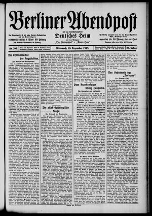 Berliner Abendpost vom 15.12.1909