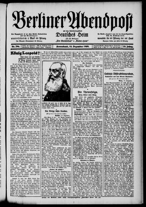 Berliner Abendpost vom 18.12.1909