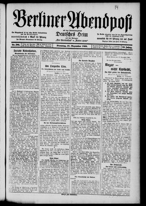 Berliner Abendpost vom 21.12.1909