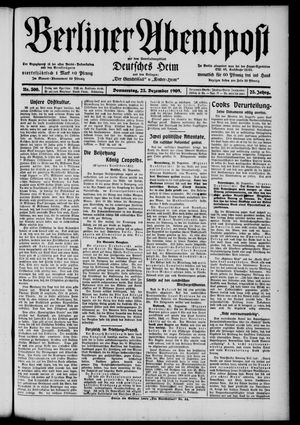 Berliner Abendpost vom 23.12.1909