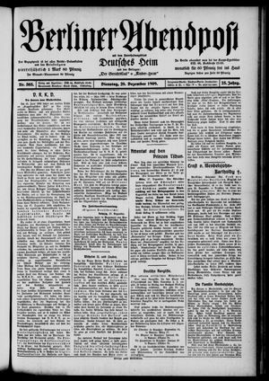 Berliner Abendpost vom 28.12.1909