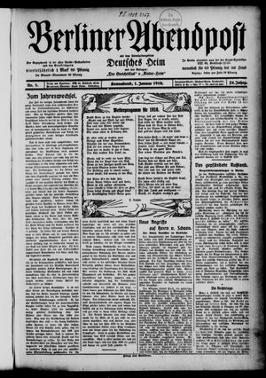 Berliner Abendpost on Jan 1, 1910