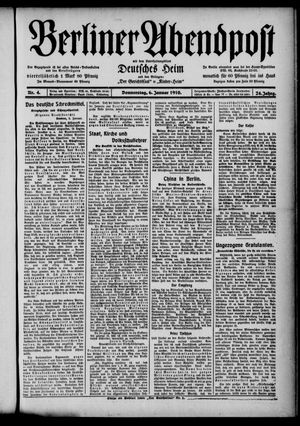 Berliner Abendpost vom 06.01.1910