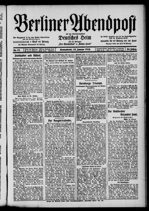 Berliner Abendpost vom 15.01.1910