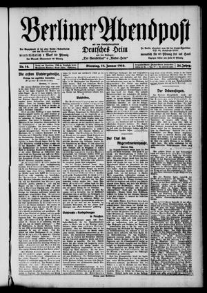 Berliner Abendpost vom 18.01.1910
