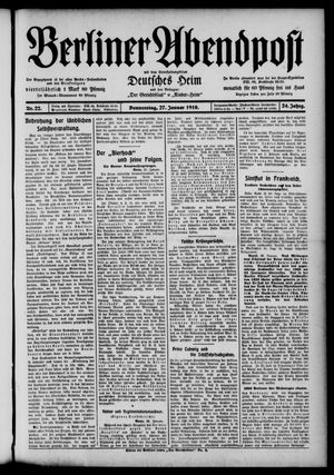 Berliner Abendpost vom 27.01.1910