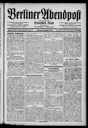 Berliner Abendpost vom 28.01.1910
