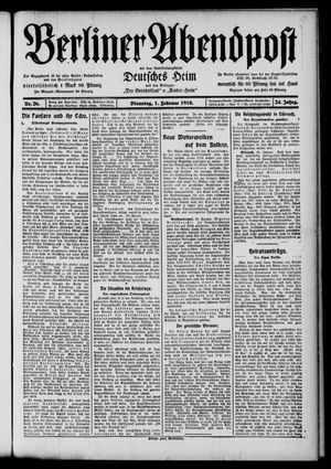 Berliner Abendpost vom 01.02.1910