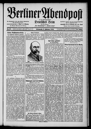 Berliner Abendpost vom 02.02.1910