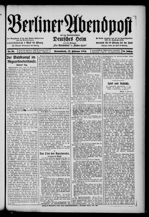 Berliner Abendpost vom 12.02.1910