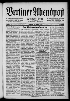 Berliner Abendpost vom 15.02.1910