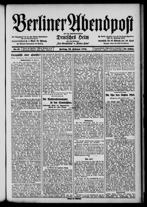 Berliner Abendpost vom 25.02.1910