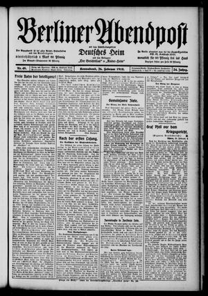 Berliner Abendpost vom 26.02.1910