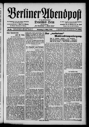 Berliner Abendpost on Mar 8, 1910