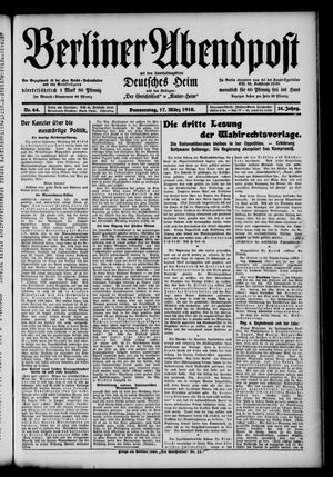 Berliner Abendpost vom 17.03.1910