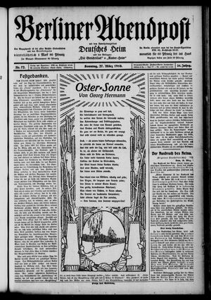 Berliner Abendpost vom 27.03.1910