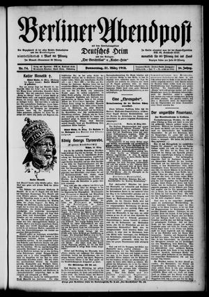 Berliner Abendpost vom 31.03.1910