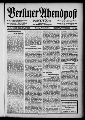 Berliner Abendpost vom 03.04.1910