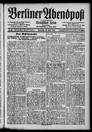 Berliner Abendpost vom 13.04.1910