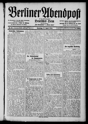 Berliner Abendpost on Apr 17, 1910