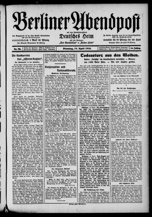 Berliner Abendpost vom 19.04.1910