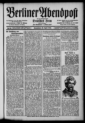 Berliner Abendpost vom 23.04.1910