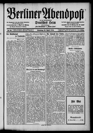 Berliner Abendpost vom 24.04.1910