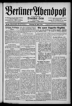 Berliner Abendpost vom 26.04.1910
