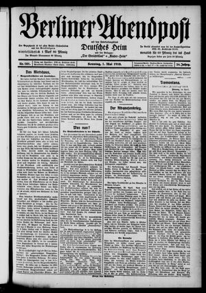 Berliner Abendpost vom 01.05.1910