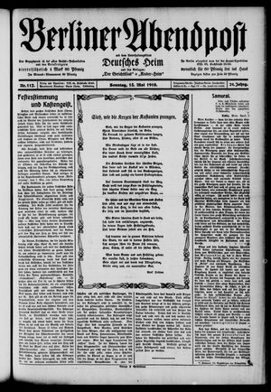 Berliner Abendpost vom 15.05.1910
